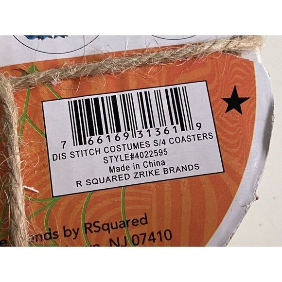 Set Of 4 Disney Stitch Halloween Costumes Ceramic Coasters Pumpkin Vampire Witch - Picture 4 of 8